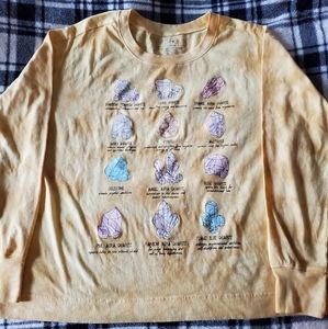 NWOT Yellow Tie Dye Crystal Long Sleeve
